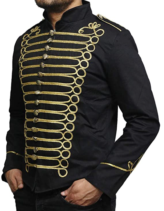 Photo by Amazon (DARK REBELS Men Hussar Napoleonic Military Parade Jacket)