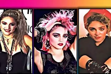 3 images of Madonna in an artistic painting