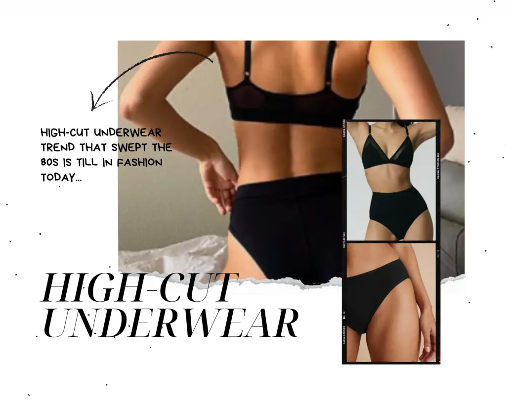 Beige and Gold DIY Collage Fashion Moodboard Photo Collage for High Cut Underwear