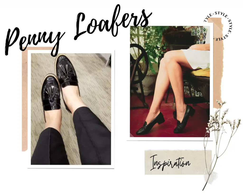 Fashion Style Penny Loafers Inspiration board 