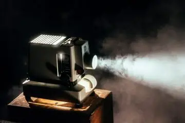 Eighties projector showing a film