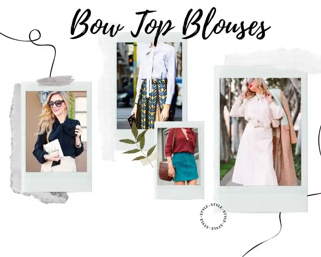 Summer Collection Mood Board Film Photo Collage bow top blouses